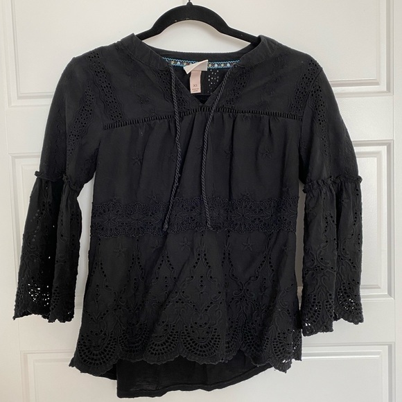 𝅺KNOX Rose Women’s Black Blouse Size XS - Picture 1 of 4
